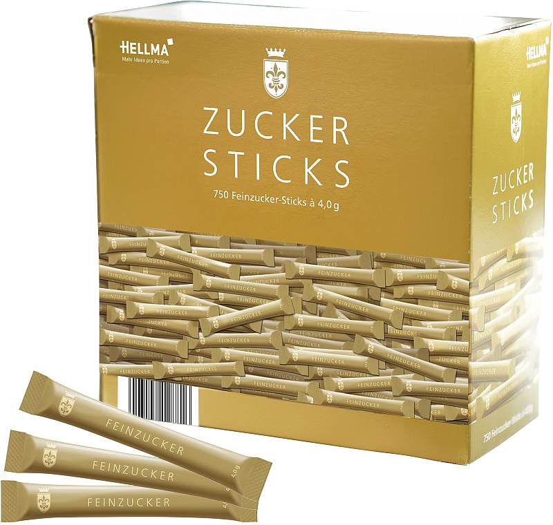 Hellma Zucker-Stick "Goldline" 750 x 4g Karton