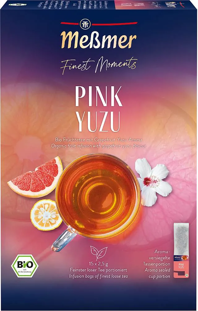 MEßMER Finest Moments Bio Pink Yuzu 15x2,5g - Tea Cup | CaterPoint.de