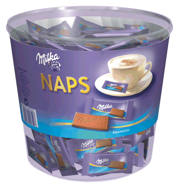 Milka Naps Alpenmilch Runddose 1000g