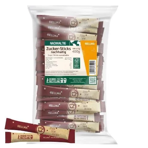 Hellma Zuckersticks 100 Stück a 4g Feinzucker | CaterPoint.de