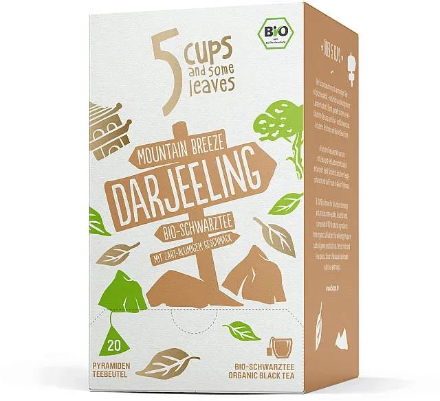 5cups | BIO | Mountain Breeze Darjeeling 20er | CaterPoint.de