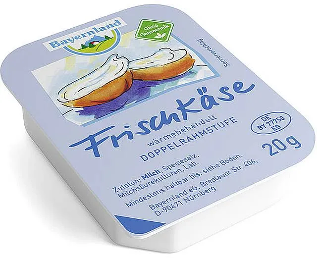 Bayernland Frischkäsezubereitung Natur 60 x 20g | CaterPoint.de Bayernland Frischkäsezubereitung Natur 60 x 20g | CaterPoint.de