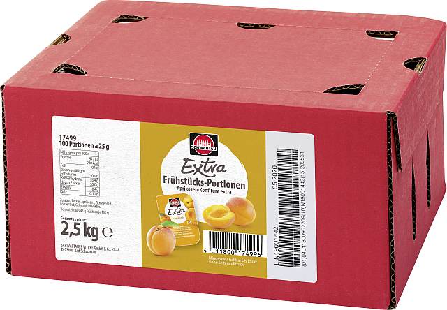 Schwartau Extra Aprikose 100 x 25g | CaterPoint.de