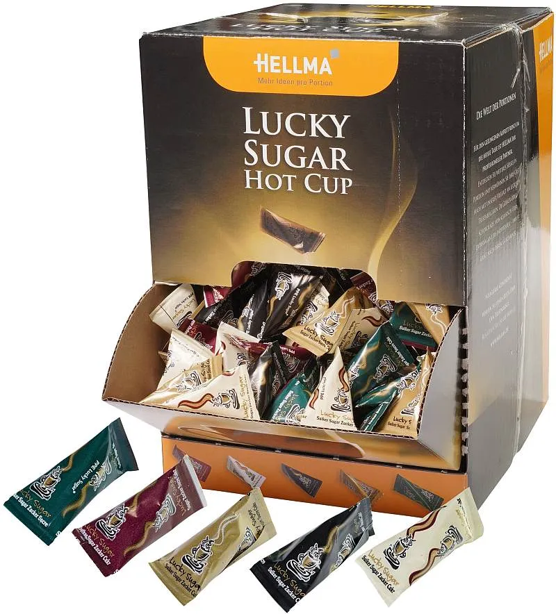Hellma Lucky Sugar Hot Cup 500 x 4,5g | CaterPoint.de