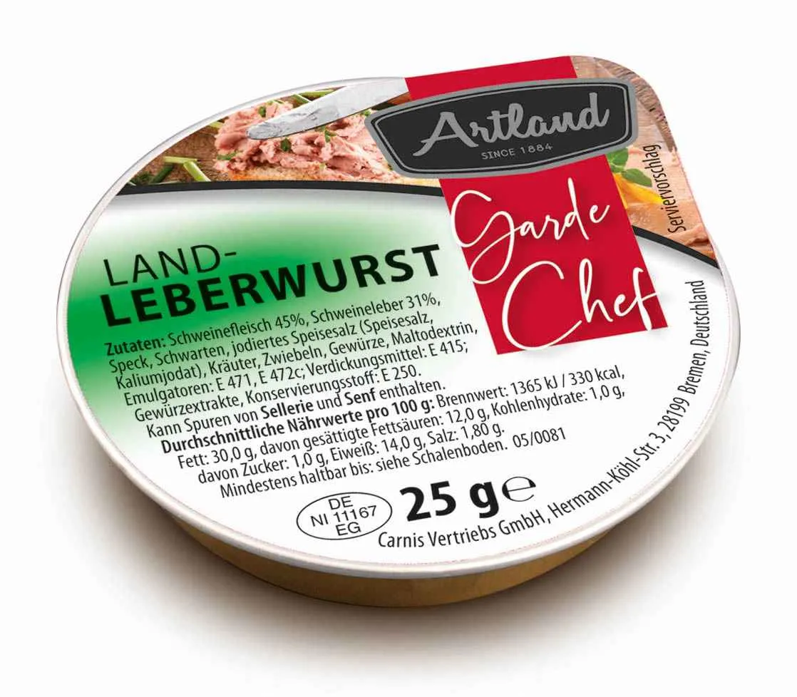Artland Wurst Sortiment 100 x 25g | CaterPoint.de Artland Wurst Sortiment 100 x 25g | CaterPoint.de