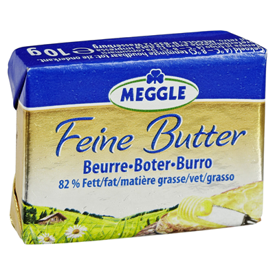 Meggle - Feine Butter 100 Portionen à 10g (gewickelt) | CaterPoint.de