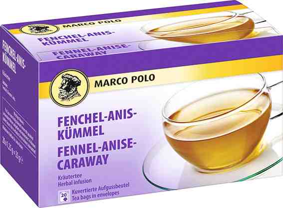 MARCO POLO Fenchel-Anis-Kümmel Tee 20 x 1,25g Tassenportion