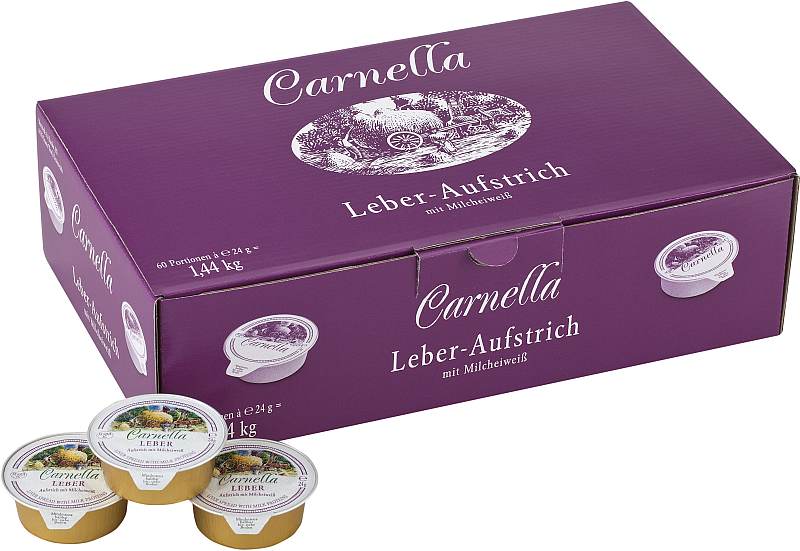 Carnella Fleischaufstrich Leber 60 x 24g