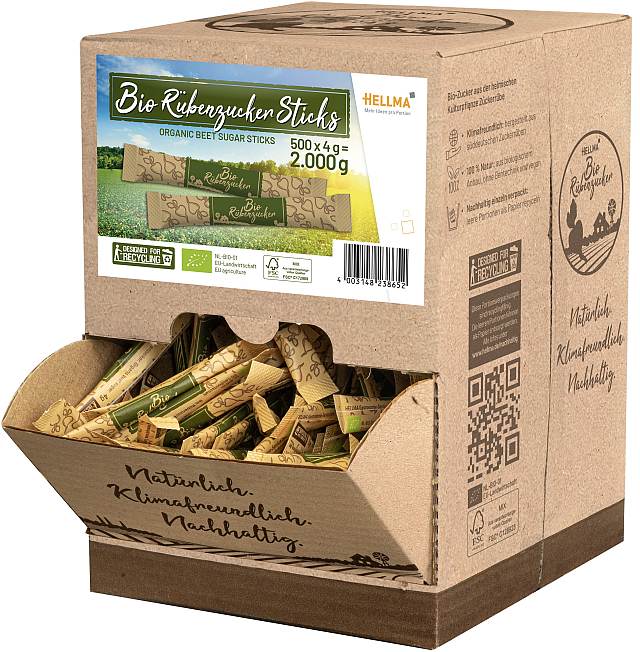 Bio-Rohrzucker Stick 500 x 4g | CaterPoint.de