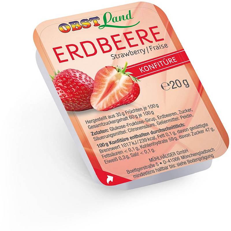 Obstland Konfitüre Erdbeer 100 x 20g