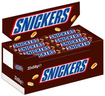 SNICKERS® 32 x 50g Thekendisplay