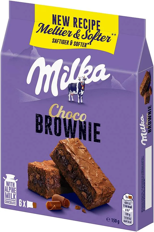 Milka Choco Brownie 6er Packung mit einzeln verpackten Brownies