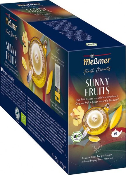 MEßMER Finest Moments Bio Sunny Fruits 15 x 4,5g | Tea Buddy | CaterPoint.de