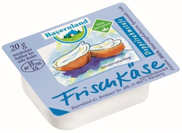 Bayernland Frischkäsezubereitung Natur 60 x 20g | CaterPoint.de