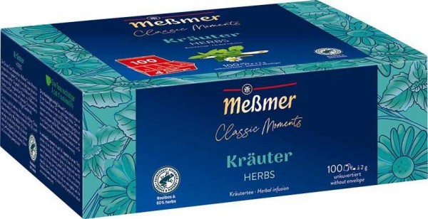 Meßmer Classic Moments Kräuter 100 x 2g Tassenportion | CaterPoint.de