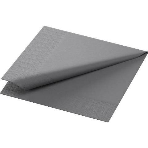 Duni Zelltuch-Servietten 3-lg 1/4-Falz 24 x 24 cm - Granite Grey | CaterPoint.de