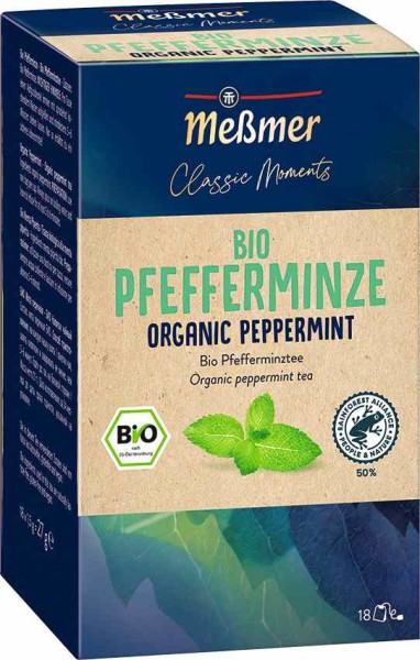 Meßmer Classic Moments Bio Pfefferminze 18 x 1,5g | CaterPoint.de