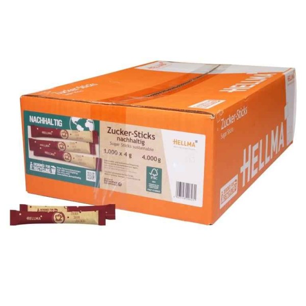 Hellma Zuckersticks 1000 x 4,0g | CaterPoint.de