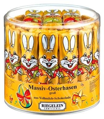 Riegelein Massiv-Osterhasen groß 70x12,5g | CaterPoint.de