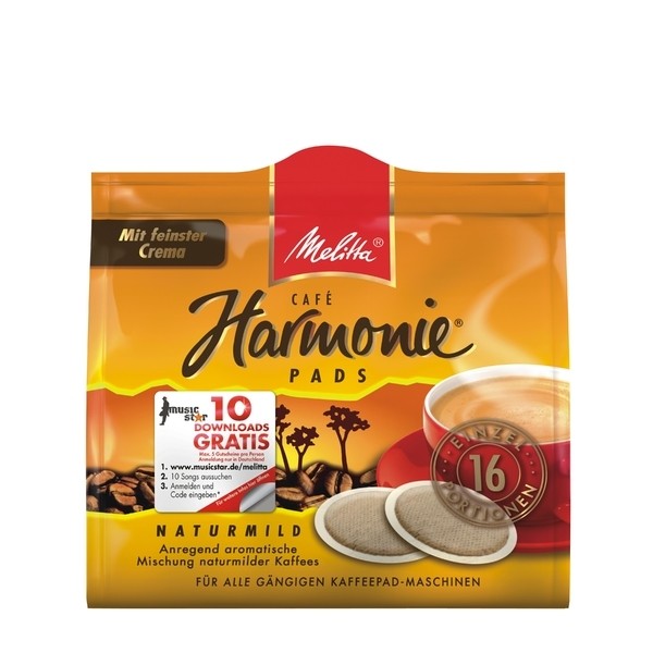 12 x Melitta Kaffeepads Harmonie 16 x 1 Stück