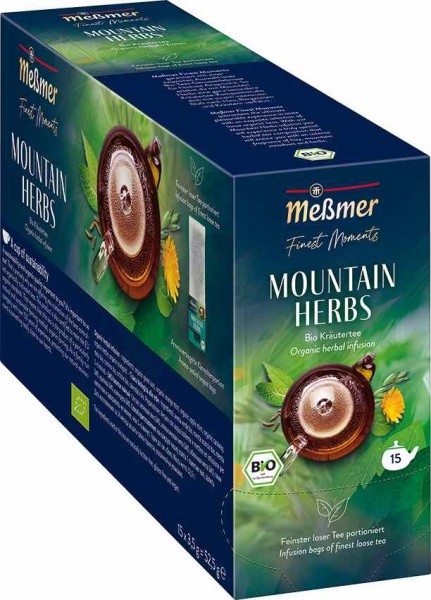 MEßMER Finest Moments Bio Mountain Herbs 15x3,5g Kannenportion | CaterPoint.de