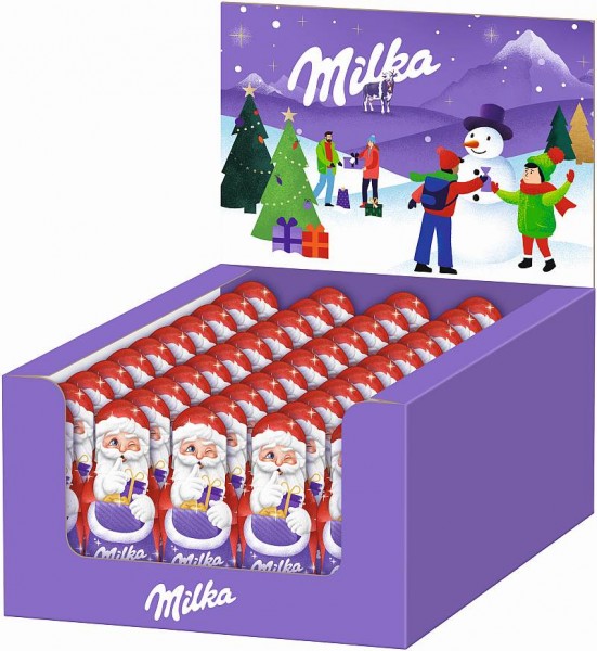 Milka Weihnachtsmann Alpenmilch 55 x 15g | CaterPoint.de