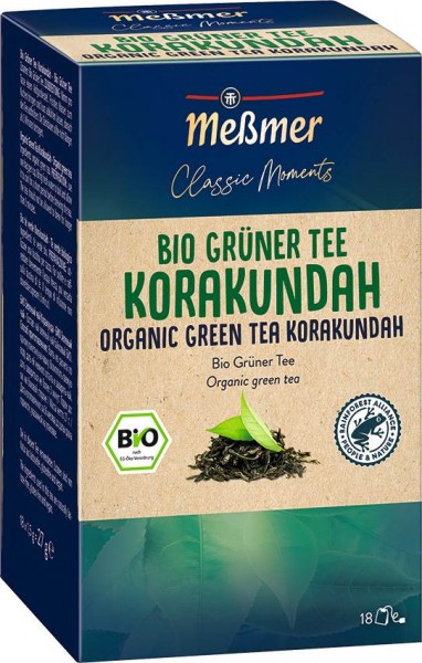 MEßMER Classic Moments Bio Grüner Tee Korakundah 18x1,5g | CaterPoint.de