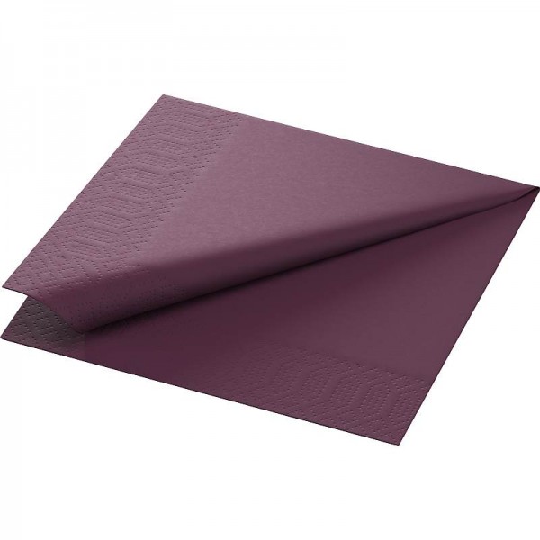 Duni Zelltuch-Servietten 3-lg 1/4-Falz 33 x 33 cm Plum | CaterPoint.de