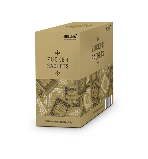Hellma Zucker-Sachet "Goldline" 750 x 3,6 g Karton