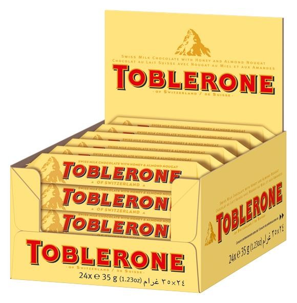 Toblerone Riegel Thekendisplay 24 x 35g | CaterPoint.de