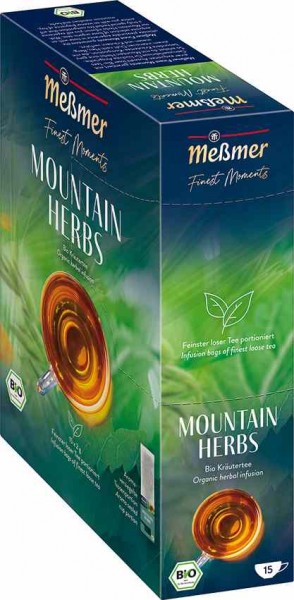 MEßMER Finest Moments Bio Mountain Herbs 15x2,0g Glasportion | CaterPoint.de