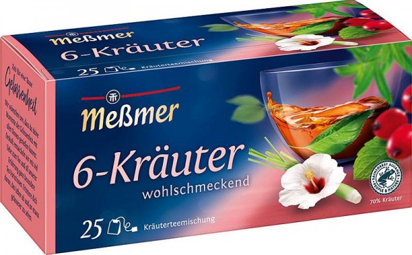 Meßmer 6-Kräuter-Tee 25 x 2,0g | CaterPoint.de