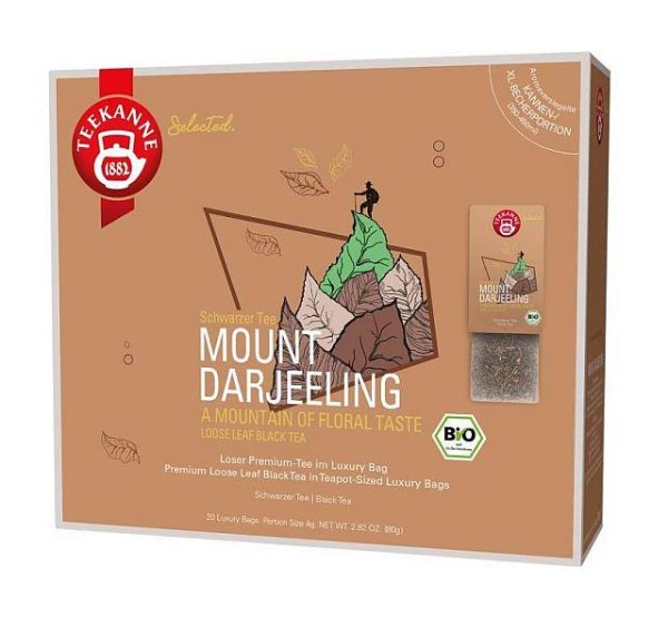 Teekanne Bio Luxury Bag Mount Darjeeling 20 x 4,0g | CaterPoint.de