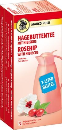 MARCO POLO Hagebuttentee mit Hibiskus 20x5,7g (1-Liter) | CaterPoint.de
